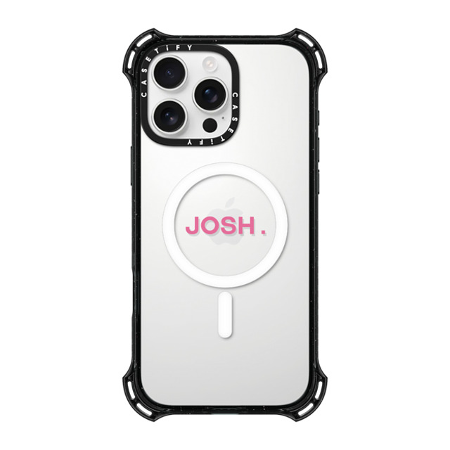 CASETiFY iPhone 16 Pro Max ケース ブラック バウンスケース Custom Case - Josh.