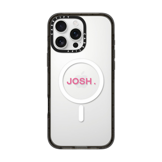 CASETiFY iPhone 16 Pro Max ケース ブラック インパクトケース MagSafe対応 Custom Case - Josh.