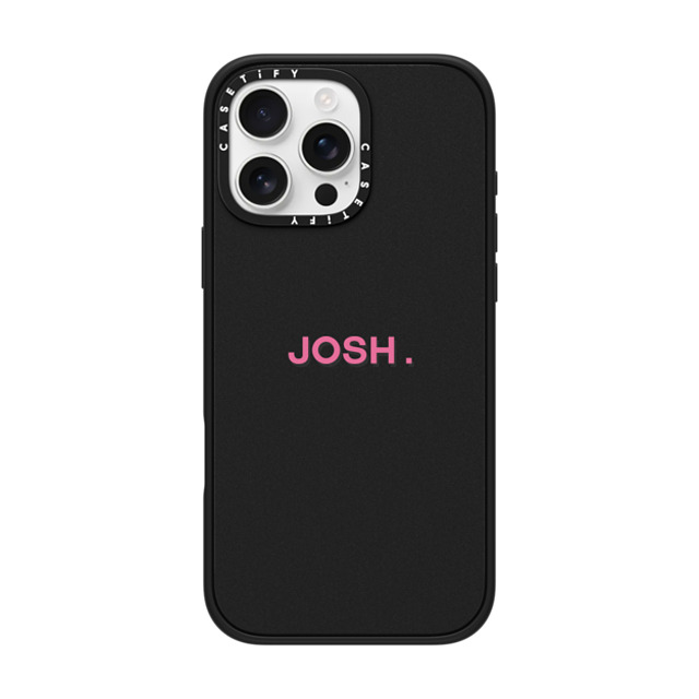 CASETiFY iPhone 16 Pro Max ケース マットブラック インパクトケース MagSafe対応 Custom Case - Josh.