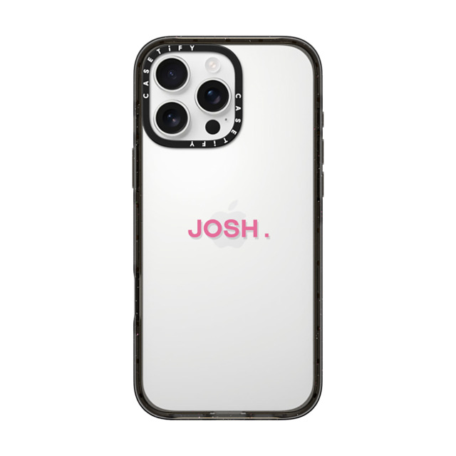 CASETiFY iPhone 16 Pro Max ケース ブラック インパクトケース Custom Case - Josh.