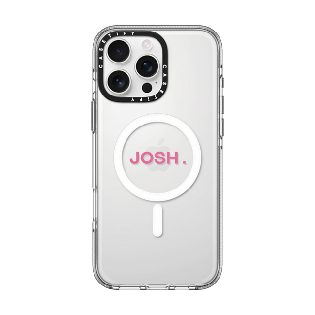 CASETiFY iPhone 16 Pro Max ケース クリア クリア ケース MagSafe対応 Custom Case - Josh.