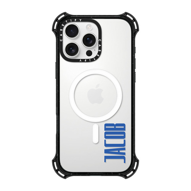 CASETiFY iPhone 16 Pro Max ケース ブラック バウンスケース Custom Case - Jacob