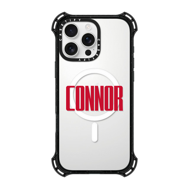 CASETiFY iPhone 16 Pro Max ケース ブラック バウンスケース Custom Case - Connor