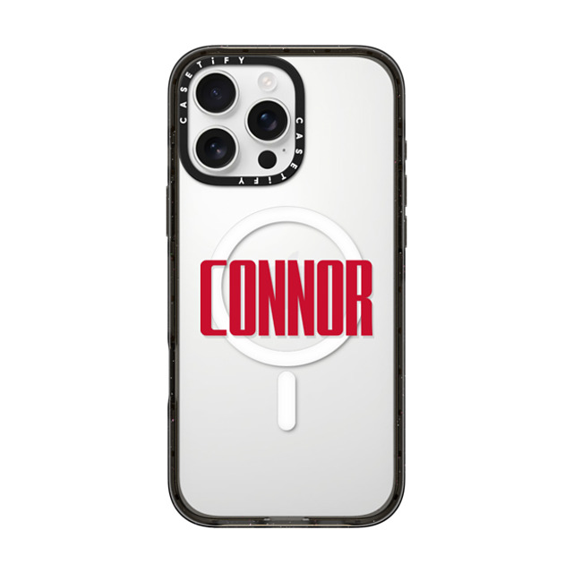 CASETiFY iPhone 16 Pro Max ケース ブラック インパクトケース MagSafe対応 Custom Case - Connor