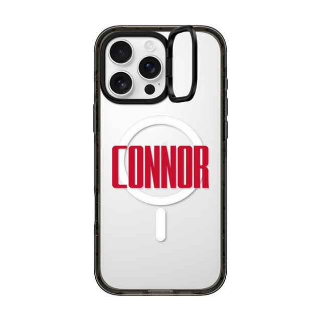 CASETiFY iPhone 16 Pro Max ケース ブラック インパクトリングスタンドケース MagSafe対応 Custom Case - Connor