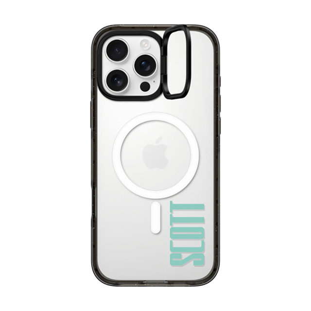 CASETiFY iPhone 16 Pro Max ケース ブラック インパクトリングスタンドケース MagSafe対応 Custom Case - Scott