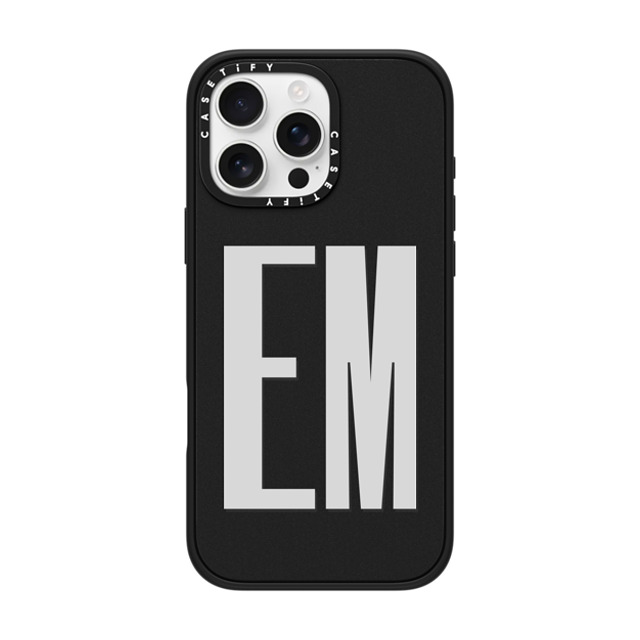 CASETiFY iPhone 16 Pro Max ケース マットブラック インパクトケース MagSafe対応 Custom Case - em