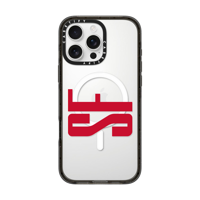 CASETiFY iPhone 16 Pro Max ケース ブラック インパクトケース MagSafe対応 Custom Case - sf