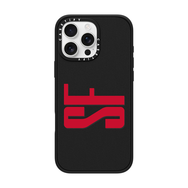 CASETiFY iPhone 16 Pro Max ケース マットブラック インパクトケース MagSafe対応 Custom Case - sf