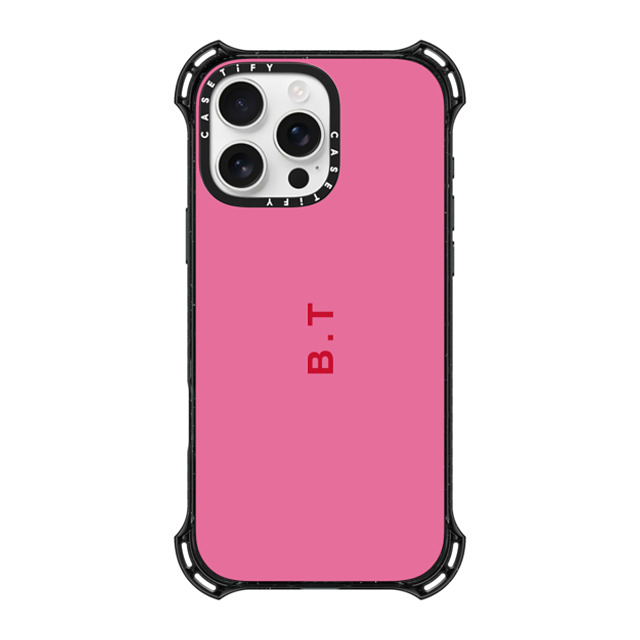 CASETiFY iPhone 16 Pro Max ケース ブラック バウンスケース Custom Case - b. t