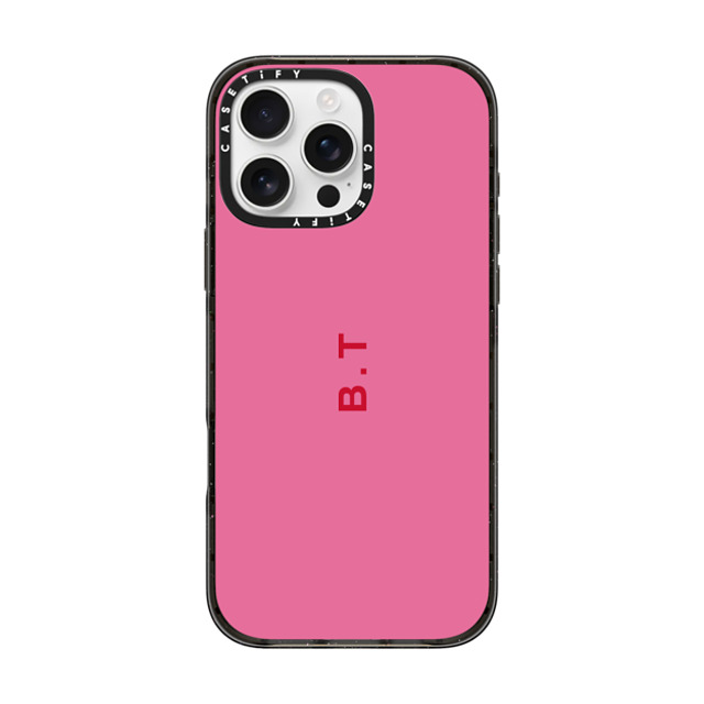 CASETiFY iPhone 16 Pro Max ケース ブラック インパクトケース MagSafe対応 Custom Case - b. t