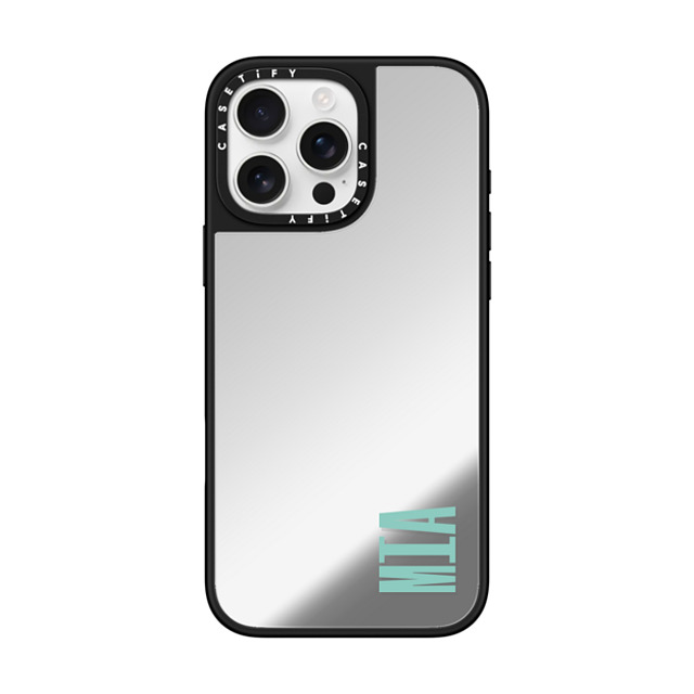 CASETiFY iPhone 16 Pro Max ケース Silver on Black ミラーケース MagSafe対応 Custom Case - Mia