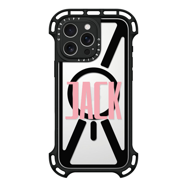 CASETiFY iPhone 16 Pro Max ケース ブラック ウルトラ バウンスケース MagSafe対応 Custom Case - Jack