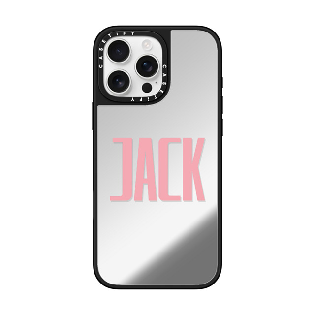 CASETiFY iPhone 16 Pro Max ケース Silver on Black ミラーケース MagSafe対応 Custom Case - Jack