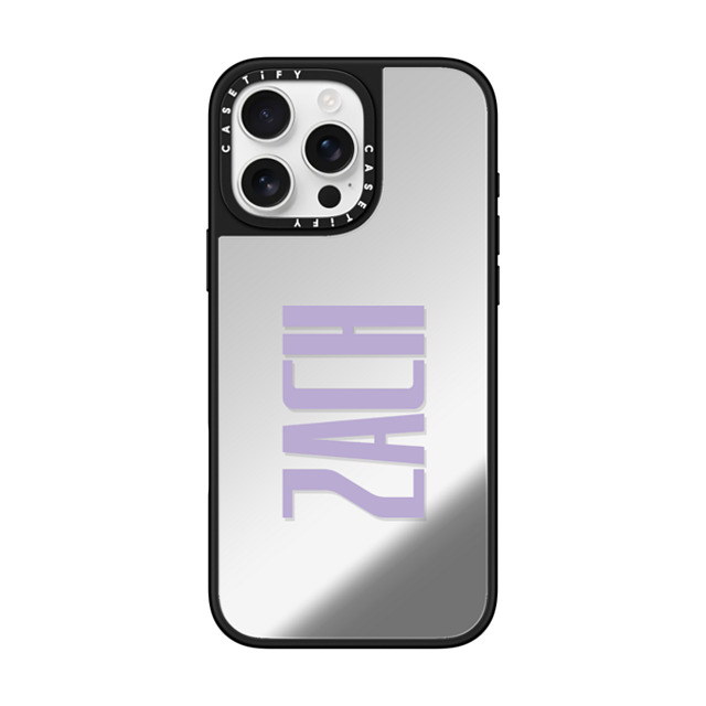 CASETiFY iPhone 16 Pro Max ケース Silver on Black ミラーケース MagSafe対応 Custom Case - Zach