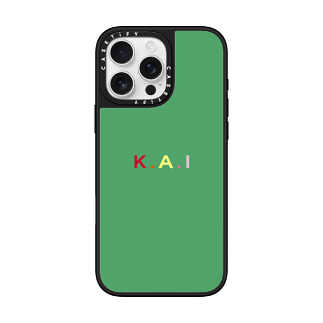 CASETiFY iPhone 16 Pro Max ケース Silver on Black ミラーケース MagSafe対応 Custom Case - k. a.i