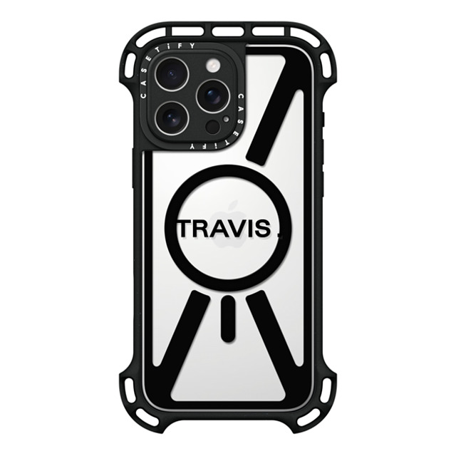 CASETiFY iPhone 16 Pro Max ケース ブラック ウルトラ バウンスケース MagSafe対応 Custom Case - Travis.