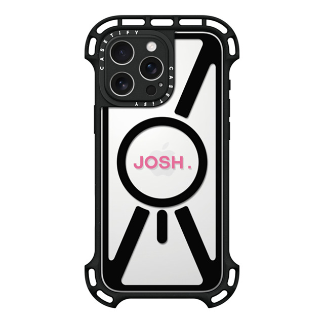 CASETiFY iPhone 16 Pro Max ケース ブラック ウルトラ バウンスケース MagSafe対応 Custom Case - Josh.