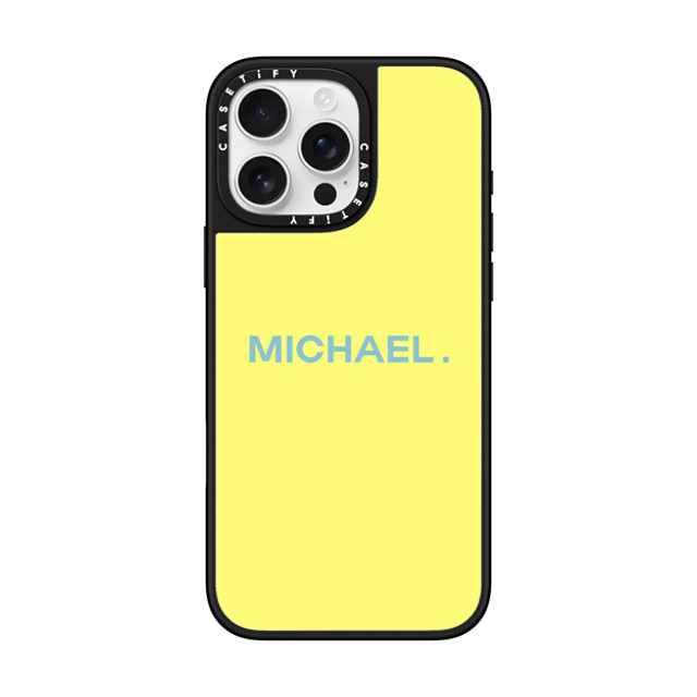 CASETiFY iPhone 16 Pro Max ケース Silver on Black ミラーケース MagSafe対応 Custom Case - Michael.