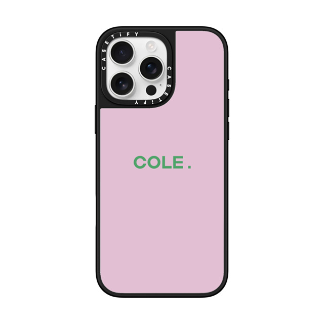 CASETiFY iPhone 16 Pro Max ケース Silver on Black ミラーケース MagSafe対応 Custom Case - Cole.