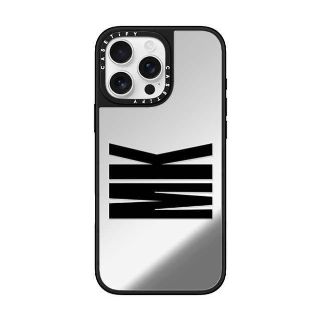 CASETiFY iPhone 16 Pro Max ケース Silver on Black ミラーケース MagSafe対応 Custom Case - mk