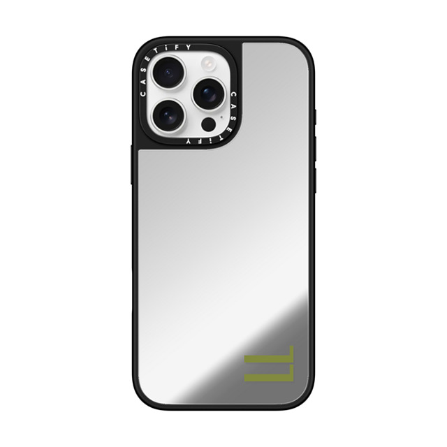 CASETiFY iPhone 16 Pro Max ケース Silver on Black ミラーケース MagSafe対応 Custom Case - ll