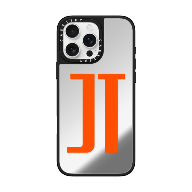 CASETiFY iPhone 16 Pro Max ケース Silver on Black ミラーケース MagSafe対応 Custom Case - jt