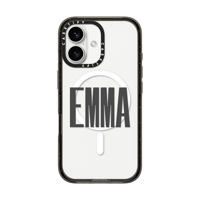 CASETiFY iPhone 16 ケース ブラック インパクトケース MagSafe対応 Custom Case - Emma