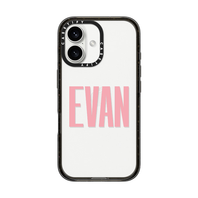 CASETiFY iPhone 16 ケース ブラック インパクトケース Custom Case - Evan