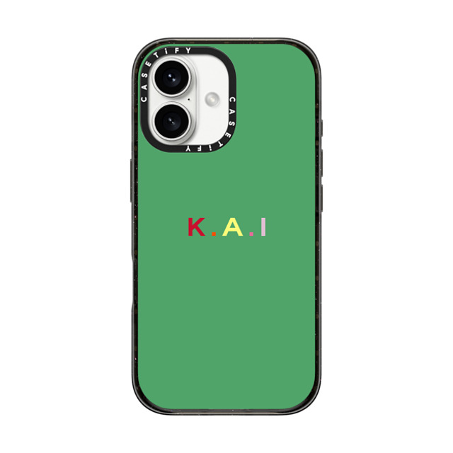 CASETiFY iPhone 16 ケース ブラック インパクトケース Custom Case - k. a.i