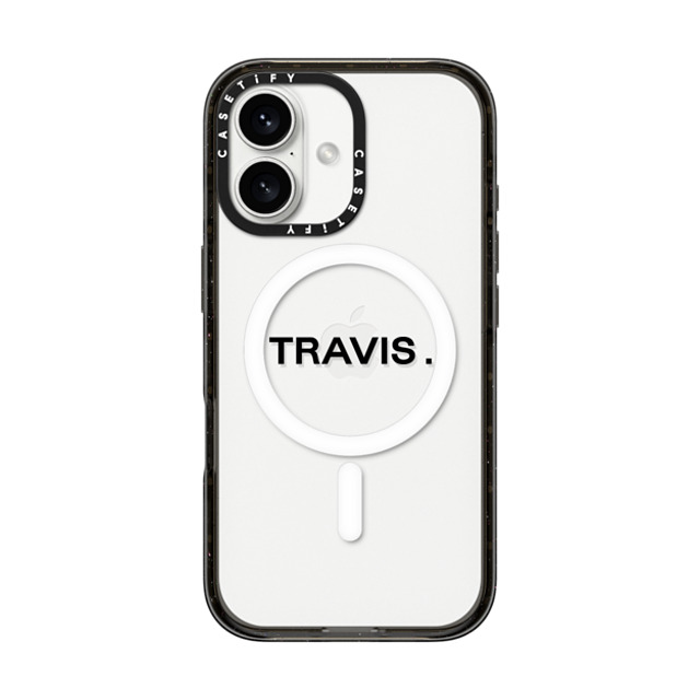 CASETiFY iPhone 16 ケース ブラック インパクトケース MagSafe対応 Custom Case - Travis.