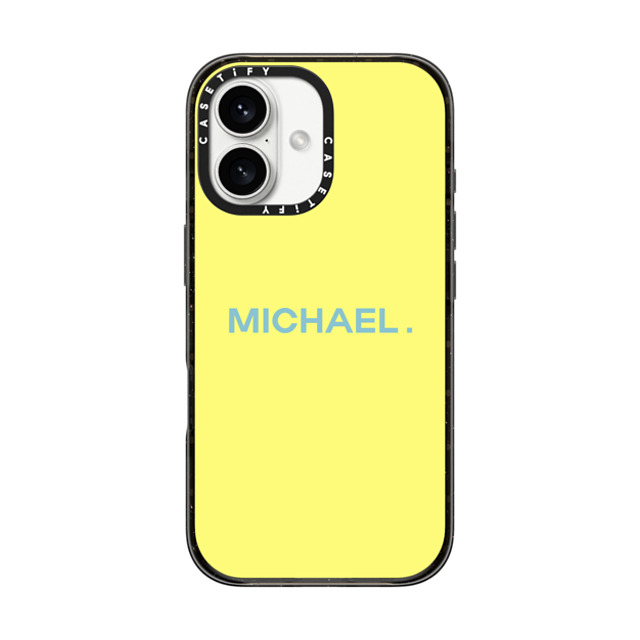 CASETiFY iPhone 16 ケース ブラック インパクトケース MagSafe対応 Custom Case - Michael.