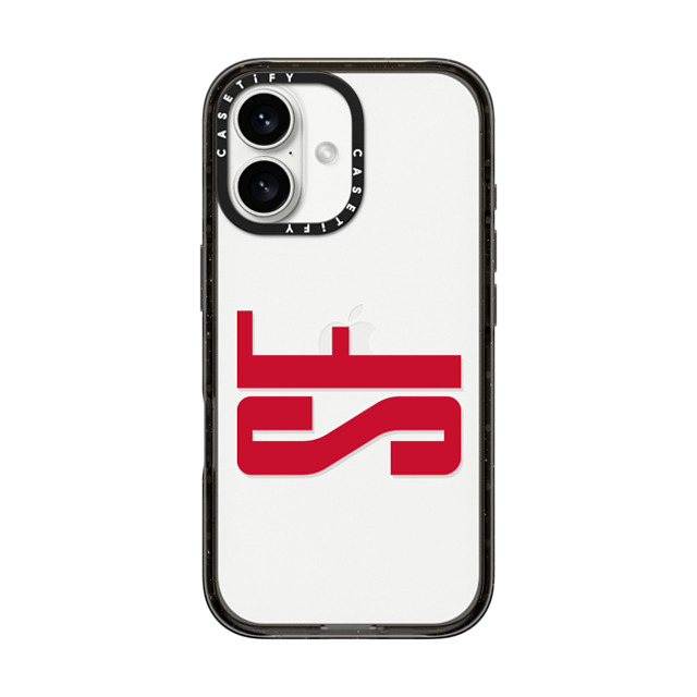 CASETiFY iPhone 16 ケース ブラック インパクトケース Custom Case - sf