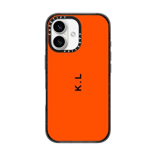 CASETiFY iPhone 16 ケース ブラック インパクトケース MagSafe対応 Custom Case - k. l