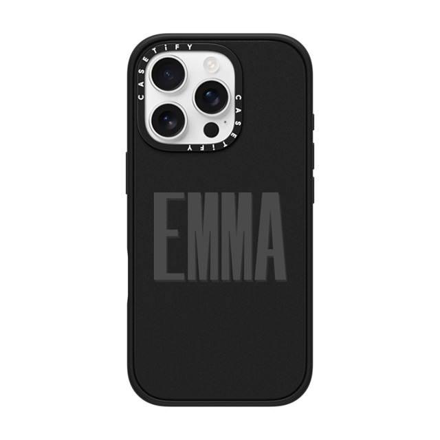 CASETiFY iPhone 16 Pro ケース マットブラック インパクトケース MagSafe対応 Custom Case - Emma