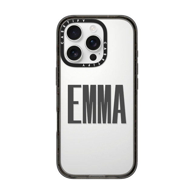 CASETiFY iPhone 16 Pro ケース ブラック インパクトケース Custom Case - Emma