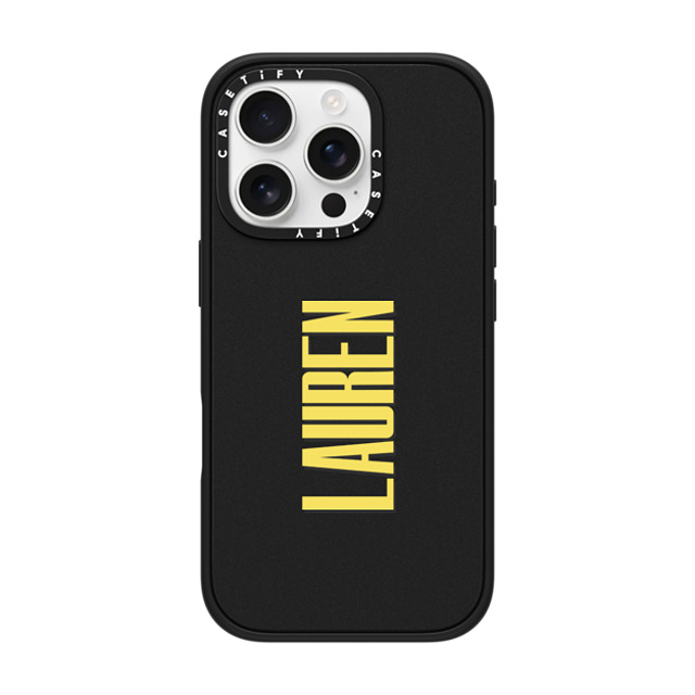 CASETiFY iPhone 16 Pro ケース マットブラック インパクトケース MagSafe対応 Custom Case - Lauren