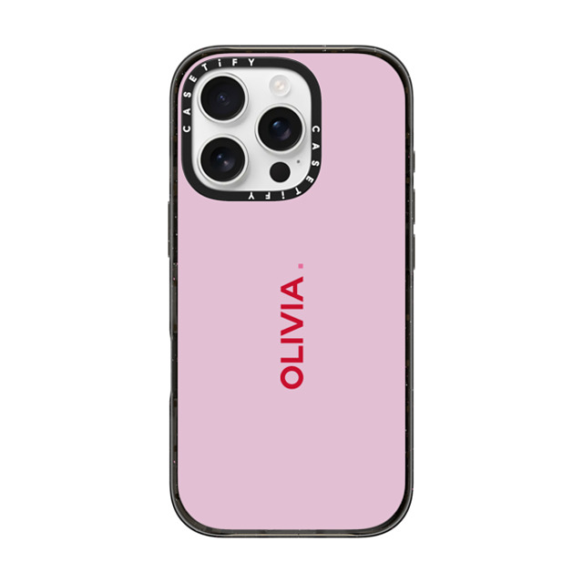 CASETiFY iPhone 16 Pro ケース ブラック インパクトケース Custom Case - Olivia.