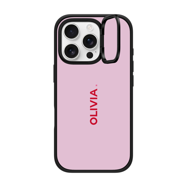 CASETiFY iPhone 16 Pro ケース マットブラック インパクトリングスタンドケース MagSafe対応 Custom Case - Olivia.