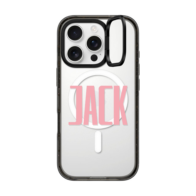 CASETiFY iPhone 16 Pro ケース ブラック インパクトリングスタンドケース MagSafe対応 Custom Case - Jack