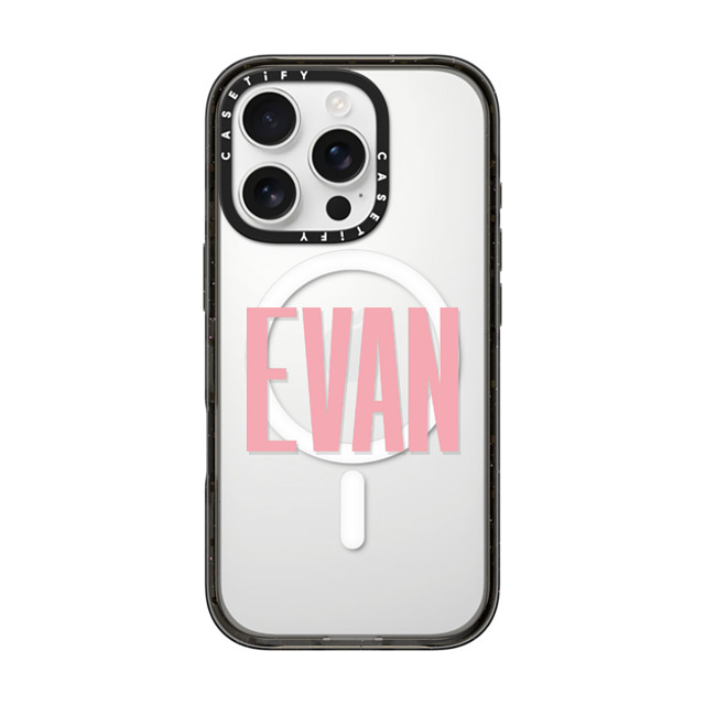 CASETiFY iPhone 16 Pro ケース ブラック インパクトケース MagSafe対応 Custom Case - Evan