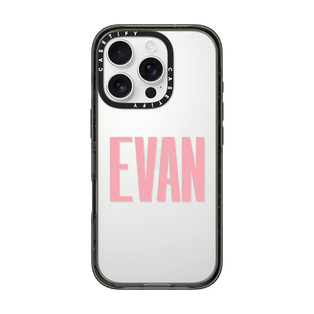 CASETiFY iPhone 16 Pro ケース ブラック インパクトケース Custom Case - Evan