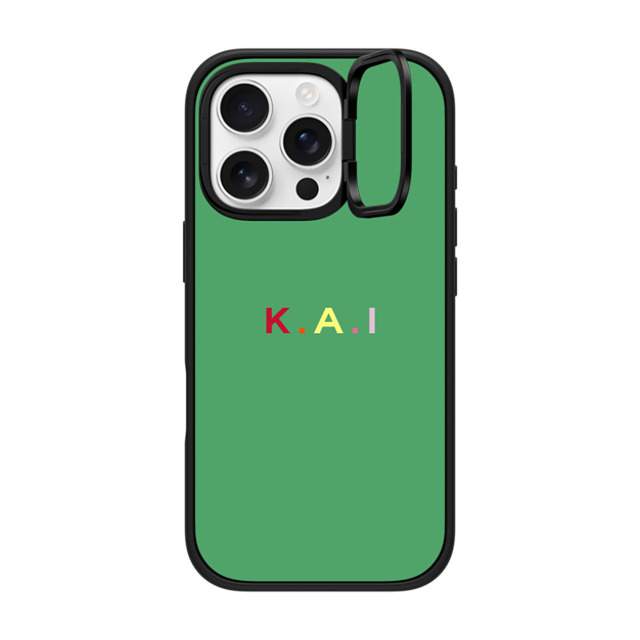 CASETiFY iPhone 16 Pro ケース マットブラック インパクトリングスタンドケース MagSafe対応 Custom Case - k. a.i