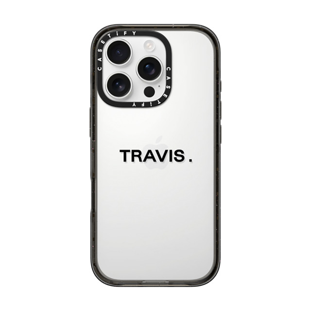 CASETiFY iPhone 16 Pro ケース ブラック インパクトケース Custom Case - Travis.