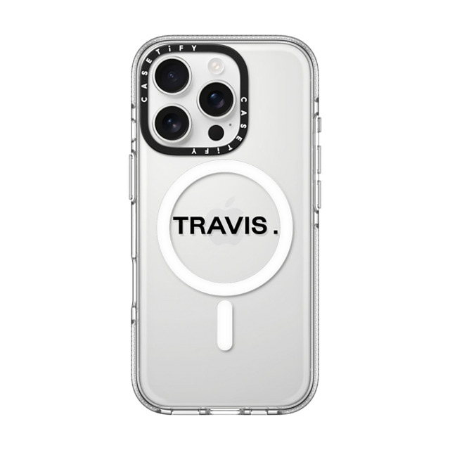 CASETiFY iPhone 16 Pro ケース クリア クリア ケース MagSafe対応 Custom Case - Travis.