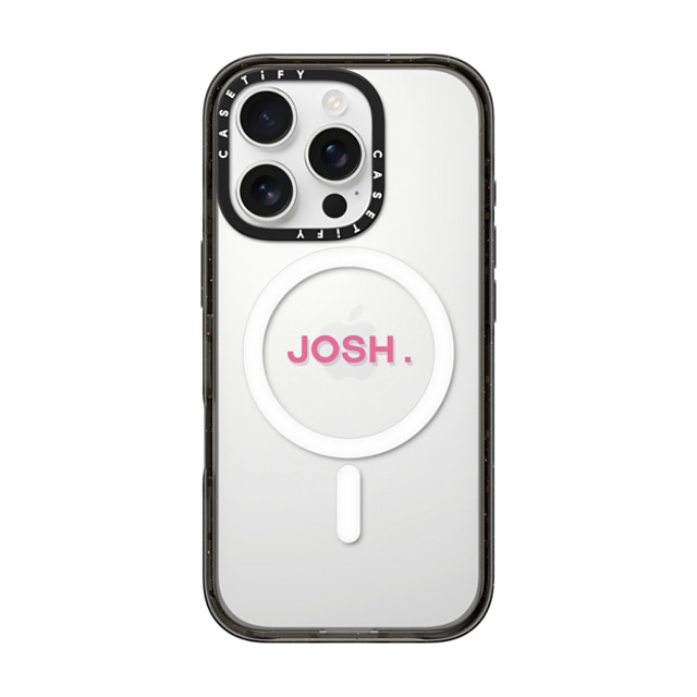 CASETiFY iPhone 16 Pro ケース ブラック インパクトケース MagSafe対応 Custom Case - Josh.