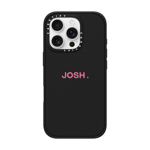 CASETiFY iPhone 16 Pro ケース マットブラック インパクトケース Custom Case - Josh.