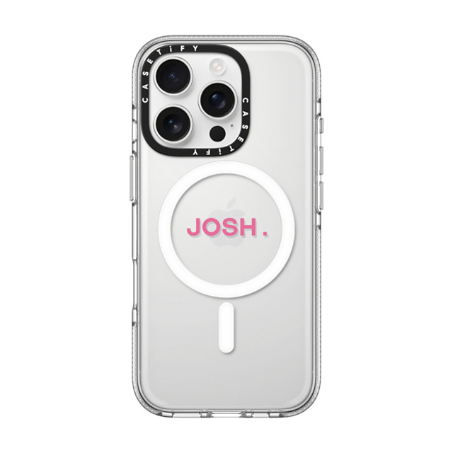 CASETiFY iPhone 16 Pro ケース クリア クリア ケース MagSafe対応 Custom Case - Josh.