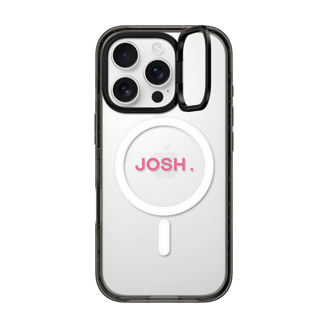 CASETiFY iPhone 16 Pro ケース ブラック インパクトリングスタンドケース MagSafe対応 Custom Case - Josh.