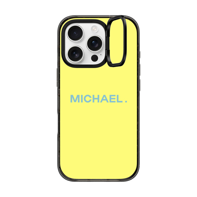 CASETiFY iPhone 16 Pro ケース ブラック インパクトリングスタンドケース MagSafe対応 Custom Case - Michael.